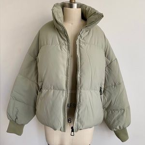 MEROKEETY Women's Winter Long Sleeve Zip Puffer Jacket - NWT